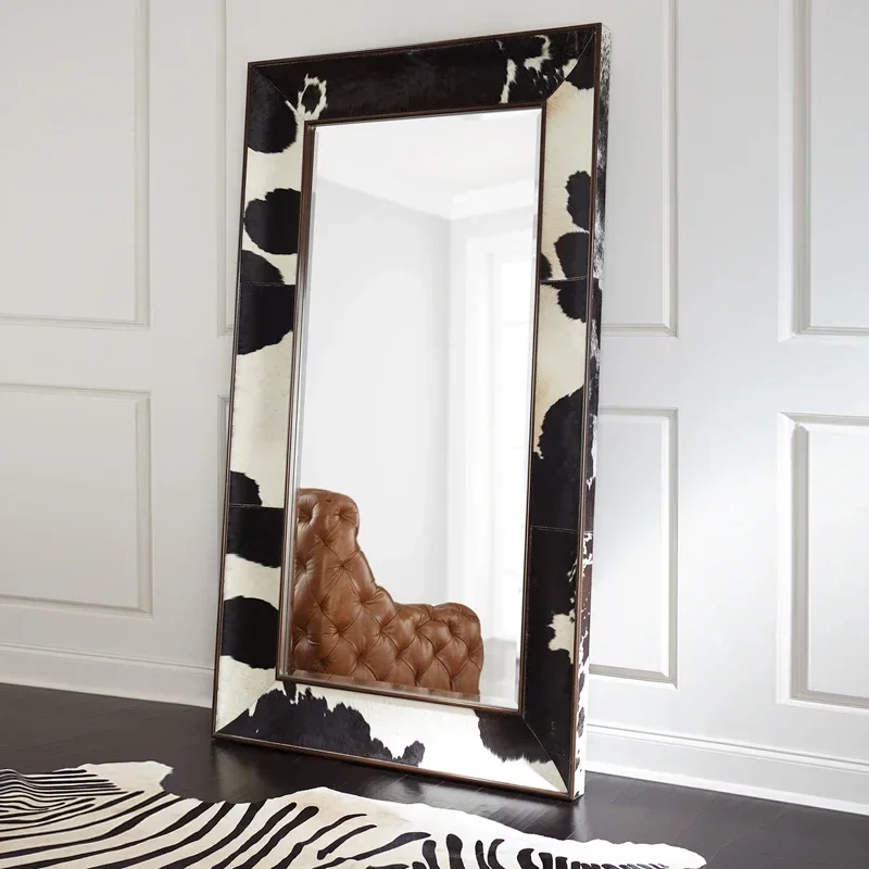 

Korean Style Cute Mirror Floor Square Garden Bathroom Nordic Mirror Aesthetic Girls Modern Art Spiegels Living Room Decorations