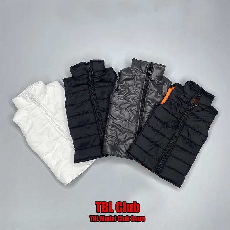 

CROWDHTOYS 1/6 Scale Male Soldier Trendy Casual Standing Collar Down Zipper Solid Colors Vest For 12inch Action Figure Doll