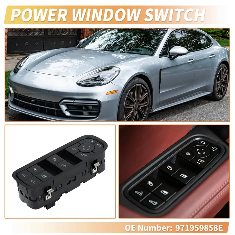 

KG1-jNew High Quality Car Front Left Window Switch Switch Control Button 971959858E 971959858G for Porsche Panamera