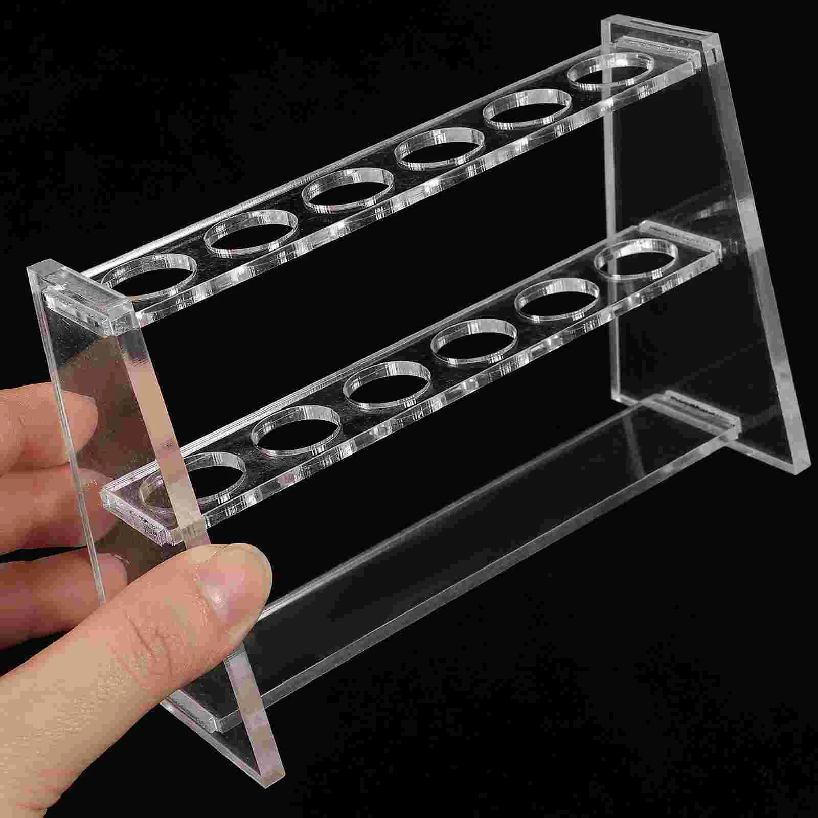 2 Pcs Colorimetric Tube Rack Test Organizer Acrylic Drying for Scientific Hose Holder