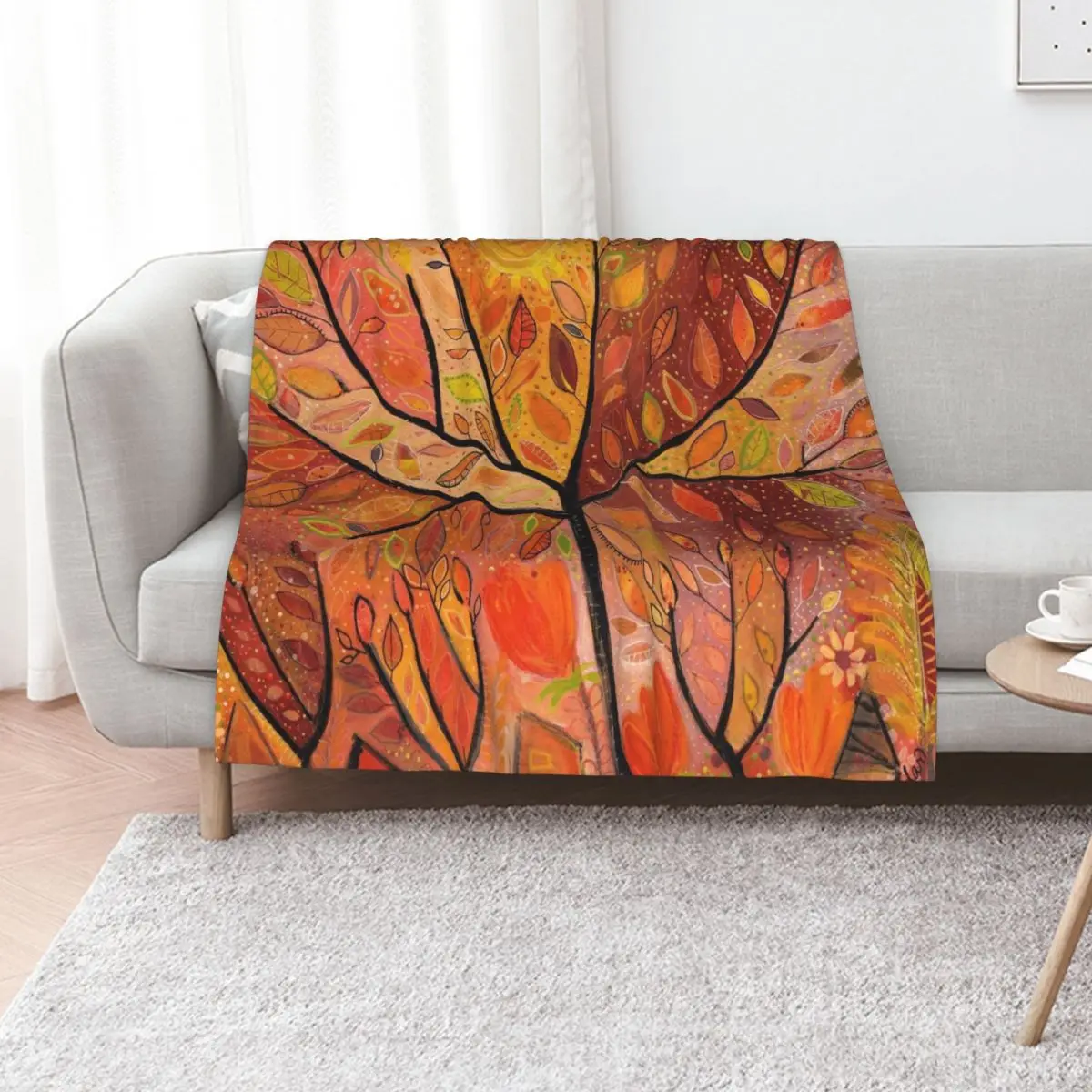 Looking At The Sky Throw Blanket Warm Throw Blanket Gift for Anniversary