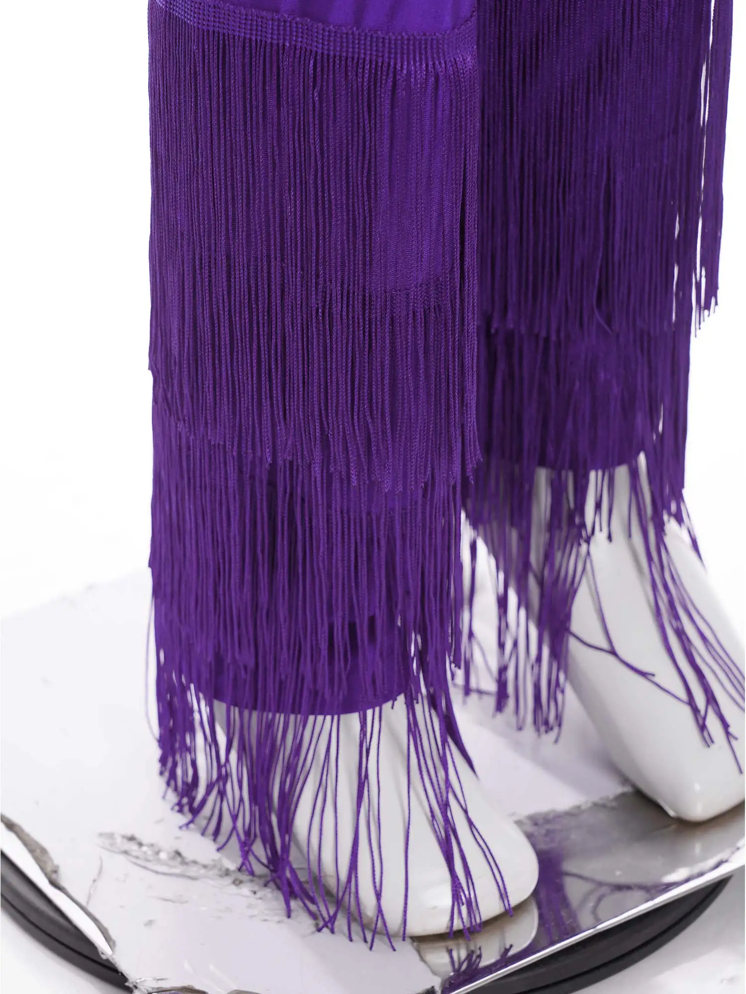 Mädchen Sparky Pailletten Overall Streetwear Kinder Jazz Dance Kostüme Neckholder Tiered Quasten Fransen Body Disco Hippie Kostüm