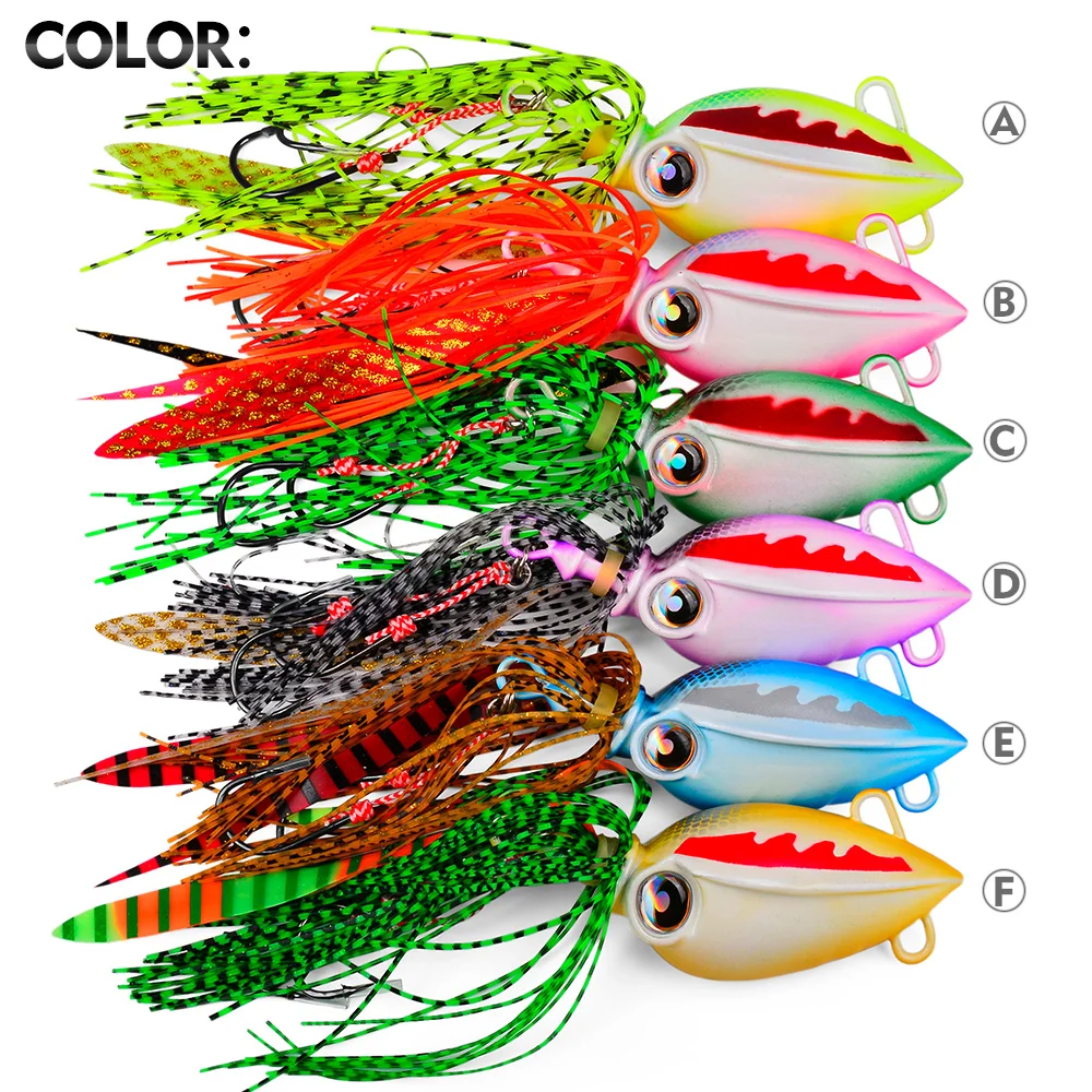 1 Stück 6 Farben 40-200g Blei-Jigging-Angelköder mit Doppelhaken, im Dunkeln leuchtender, eisenbeschichteter Köder für Seebarsch und Tintenfisch – Detail 3