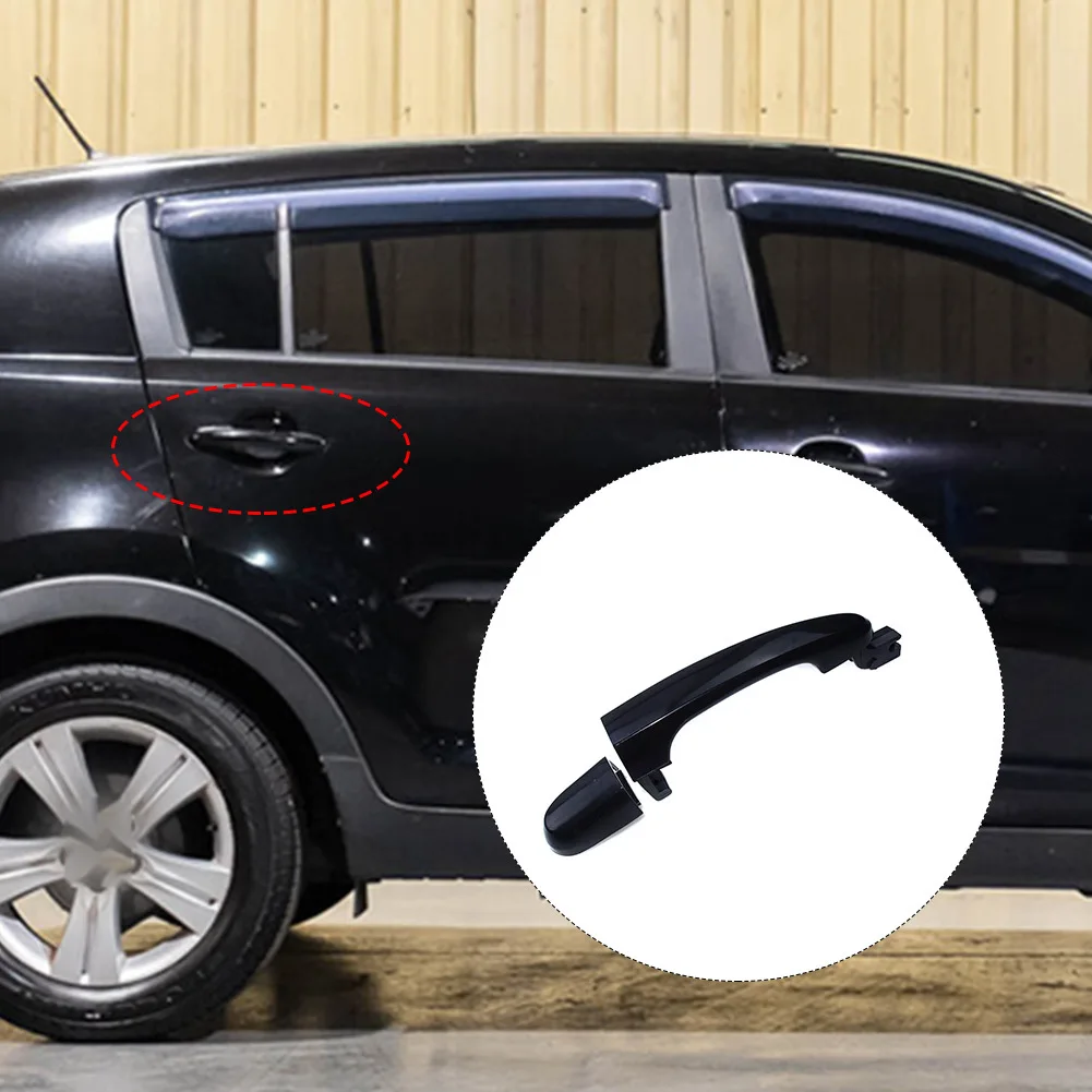 

For Kia For Sportage 2005-2010 Front Right Door Handle Outer 83661-1F010 Weather Resistant Black Plastic Replacement Handle