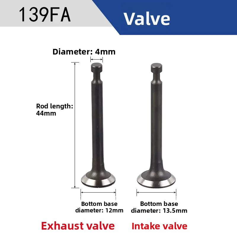 XMSJ Intake Exhaust Valves for 139 140F GX35 4-Stroke Brush Cutter Lawn Mower Cylinder Head  Engine Universal Spare Part