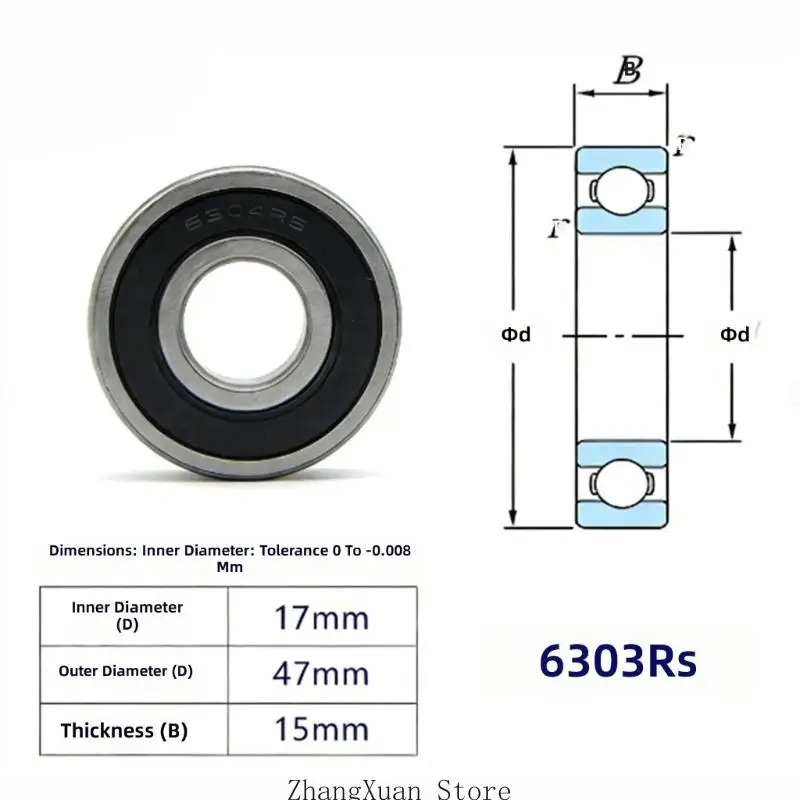 Geräuscharmes Rillenkugellager aus Metall, doppelt geschirmt, Miniatur-Skateboard-Kugellager mit Rillen für die Industrie 3XUF – Detail 10