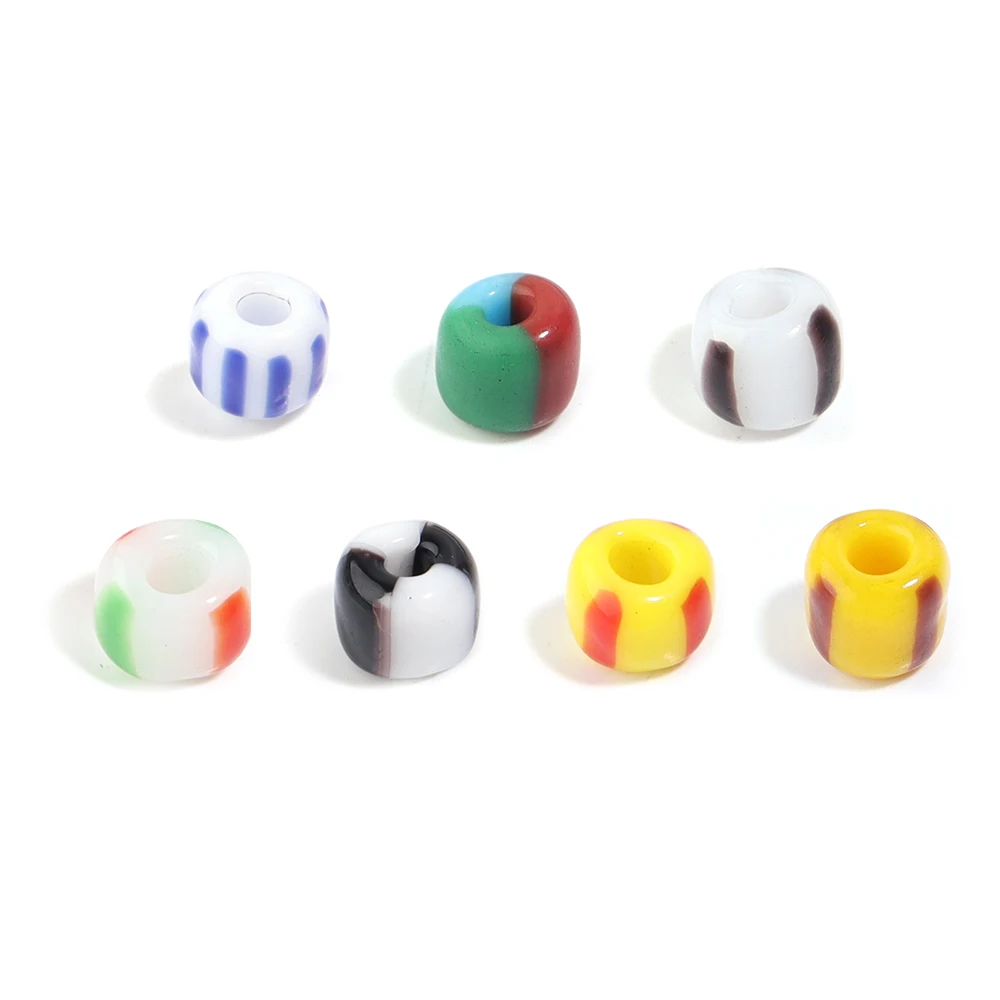 10g Acrylic Watermelon Seed Beads Spacer Stripe Beads For Jewelry Making DIY Handmade Bracelet Necklace Earring Accessories