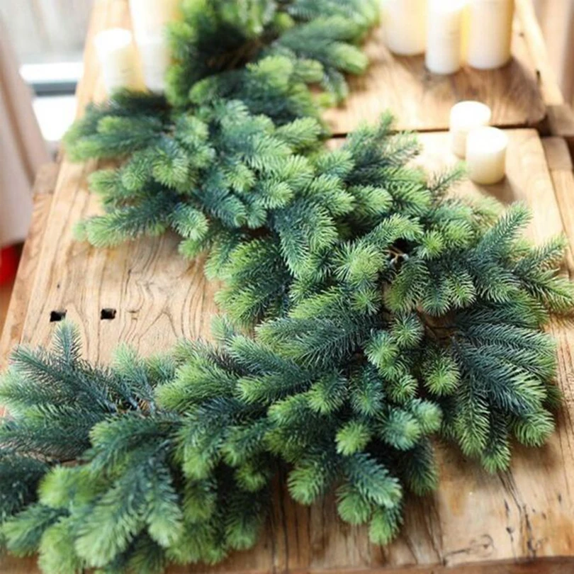 

1pc Artificial Plant rattan New Year Christmas tree Garland Wreaths Home Outdoor Garden Party Decoration Pine Tree Rattan wall