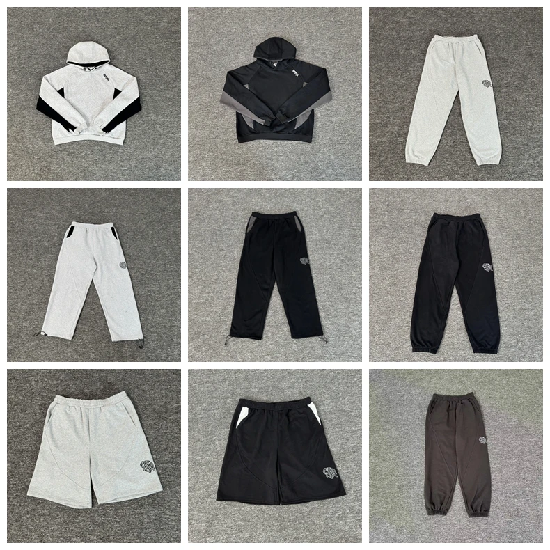 

Mertra Fce Lined Embroidered Lettering Loose Hoodie Sweatirt And Straight Leg Casual Pants Men Women Set Trendy