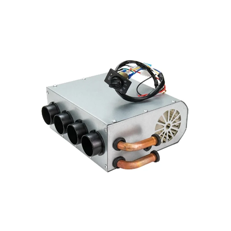 12V 24V Universal Auto Car Heater Under Dashboard Coolant Heater with Switch Four Holes Automobile Car Van Excavator