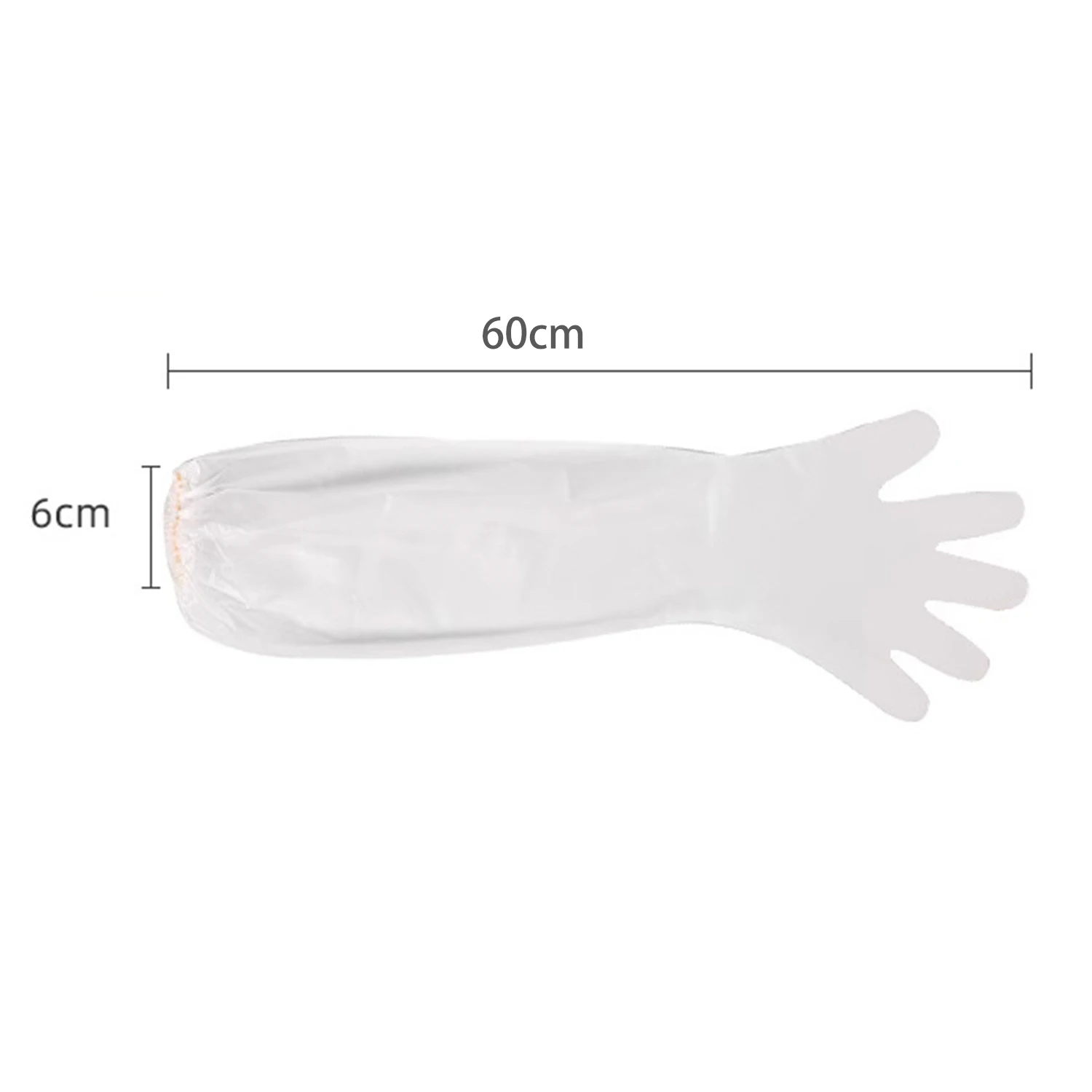 Disposable Glove Transparent Eco-friendly Multifunctional Farm Glove for DIY Cooking Kitchen Sturdy 10PCS/Bag Long Arm