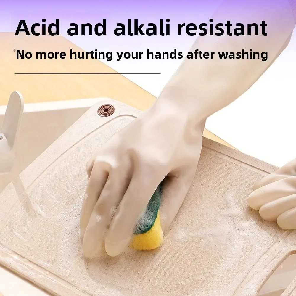 

Heavy Duty Nitrile Work Gloves Imported High - Quality Acid Alkali Resistant Oil Proof Kitchen Dishwashing Household Reusable