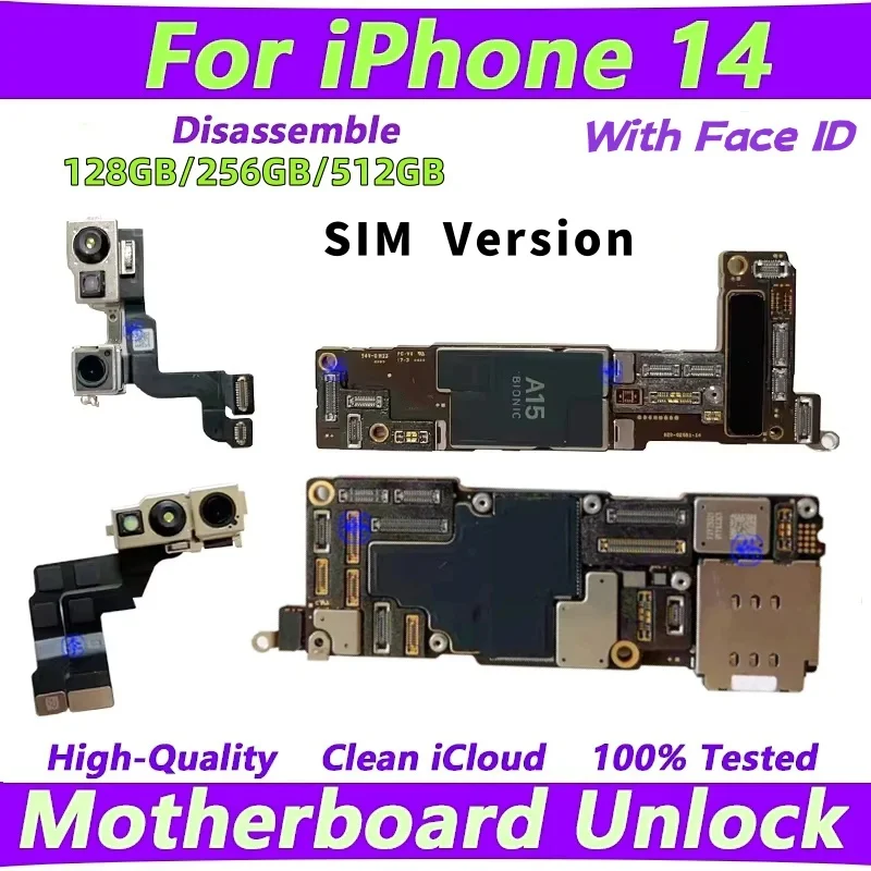 Unlocked For iPhone 14 Pro Max Motherboard With Face ID Support