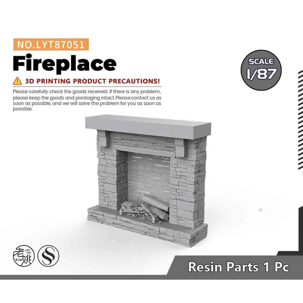 Yao's Studio LYT051 1/87 1/64 HO Fireplace For Scene Model Type-1