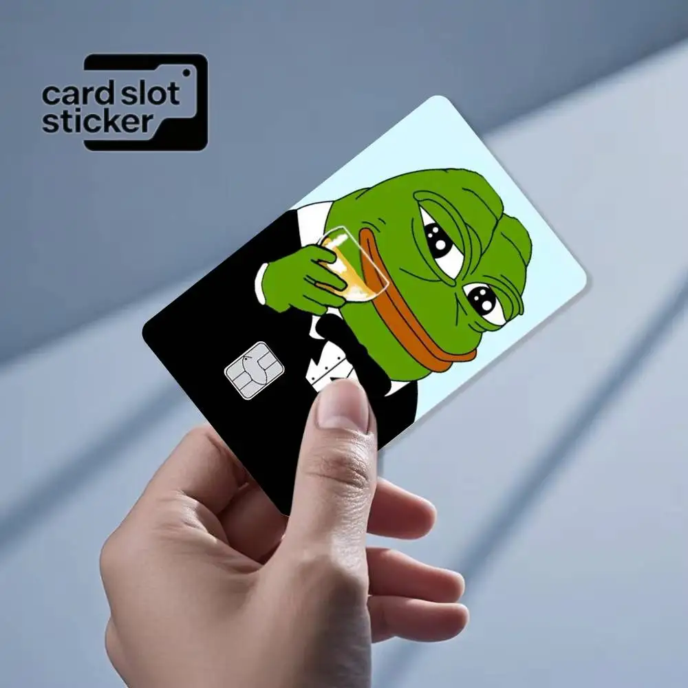 Meme pack Pepe The Frog  Credit Card HD Stickers Game Card Decal Small Chip Waterproof Sticker Gift