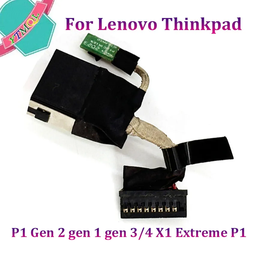 1Pcs For Lenovo ThinkPad P1 Gen 1/2/3/4 X1 Extreme P1 01YU754 Laptop DC Power Connector Jack Flex Cable for Laptop Repair