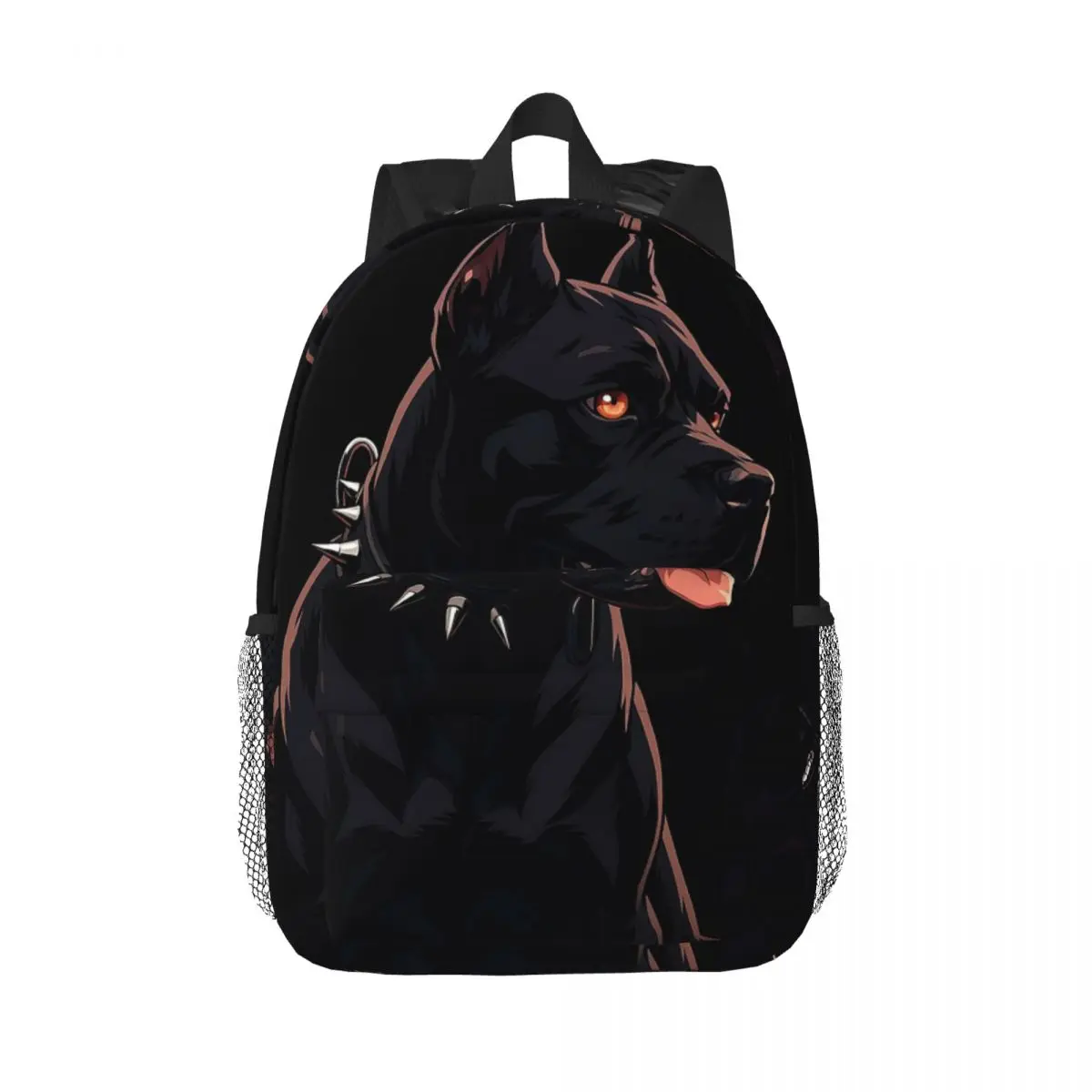 Mochila negra American Pit Bull Terrier, mochila de gran capacidad para niños y niñas, bolsos de hombro para niños unisex, mochila escolar