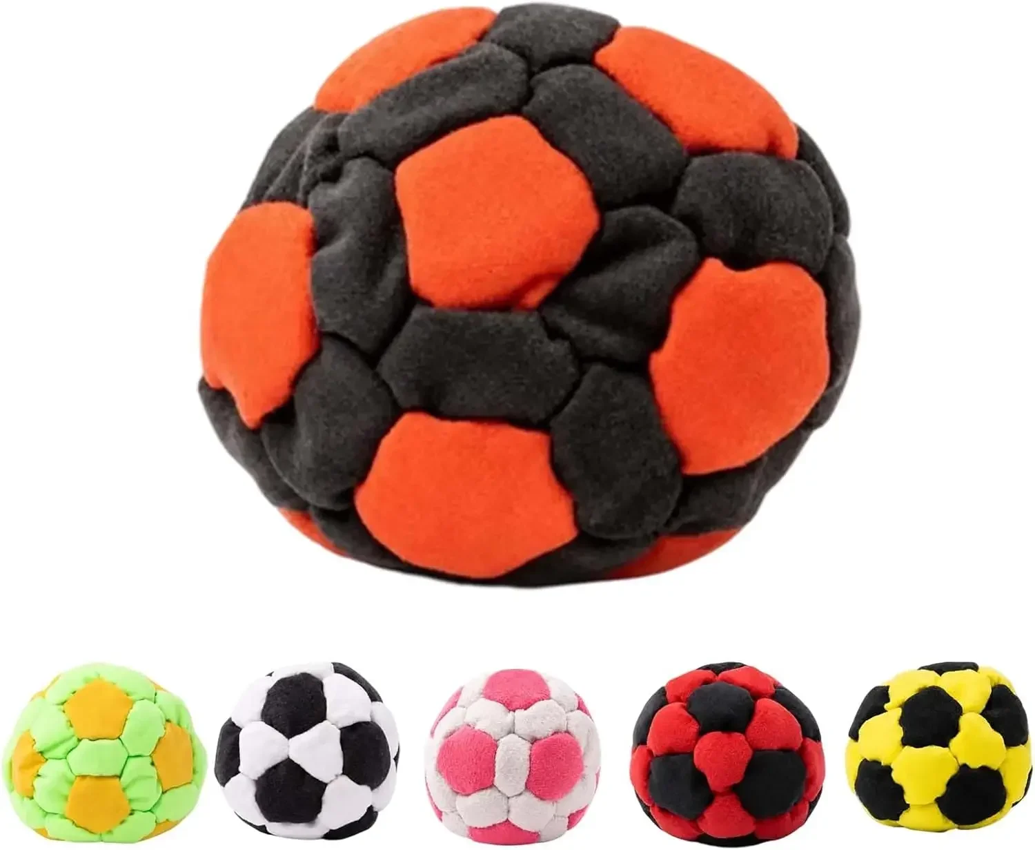 Ruziyoog 6/12/24PCS Hacky Sack, Handmade Crochet Footbag Juggling Balls for Adults Beginners Outdoor Party
