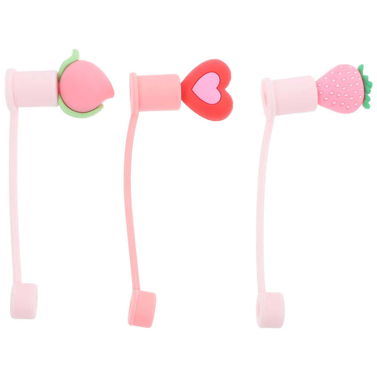 

3Pcs Premium Silicone Straw Covers Reusable End Plugs Decorative Drinking Protectors for Parties Outdoor Activities
