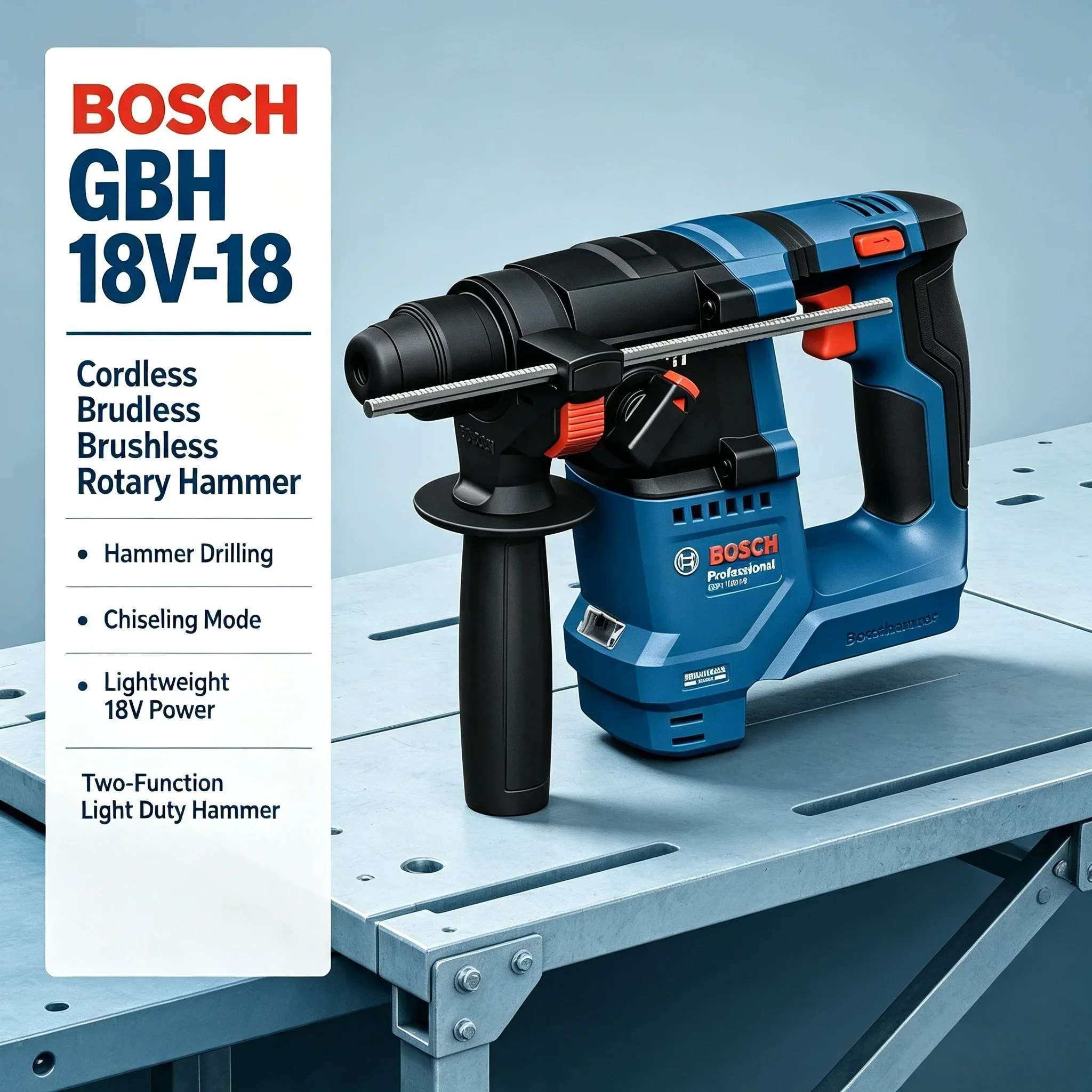 Bosch GBH 18V-18 Cordless Rotary Hammer 1.5J Impact Drill Hammer SDS PLUS Professional 18V Brushless Power Tools view 6