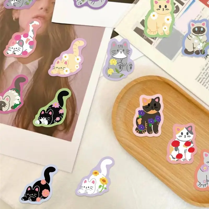 50Counts Kitten Sticker Aesthetic Sticker for Scrapbook Laptop Journal Phone Case Skateboard Luggage Kid Reward Sticker