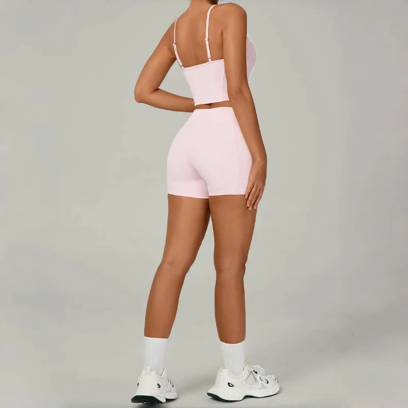 

Женский комплект для йоги телесного цвета, облегающий комплект с красивой спиной и подтяжкой бедер, спортивный комплект для спорта на открытом воздухе, бега, пилатеса, отдыха, фитнеса