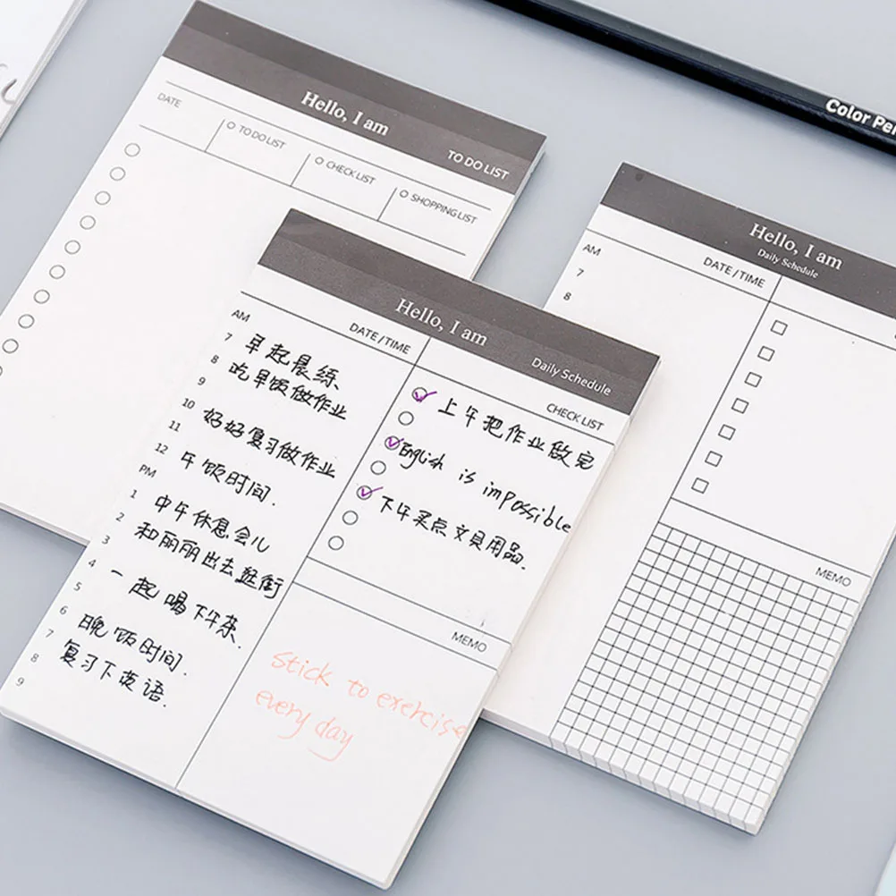 6 Pcs Notebook Meetings for Work Pocket Daily Planner Schedule Task Paper Student Notepad