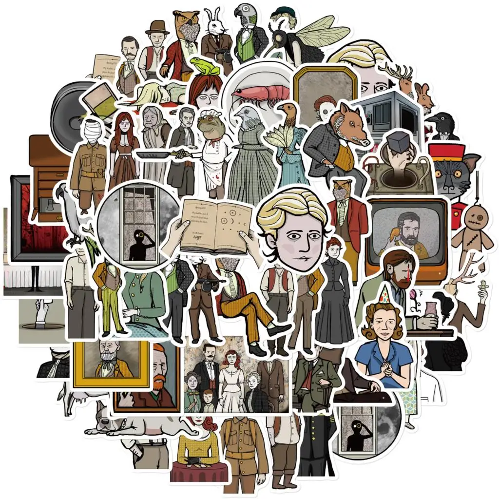 60PCS Embroidered Lake Retro Sticker Waterproof DIY Phone Case Luggage Guitar Skateboard Decoration Cute Laptop Sticker Pack