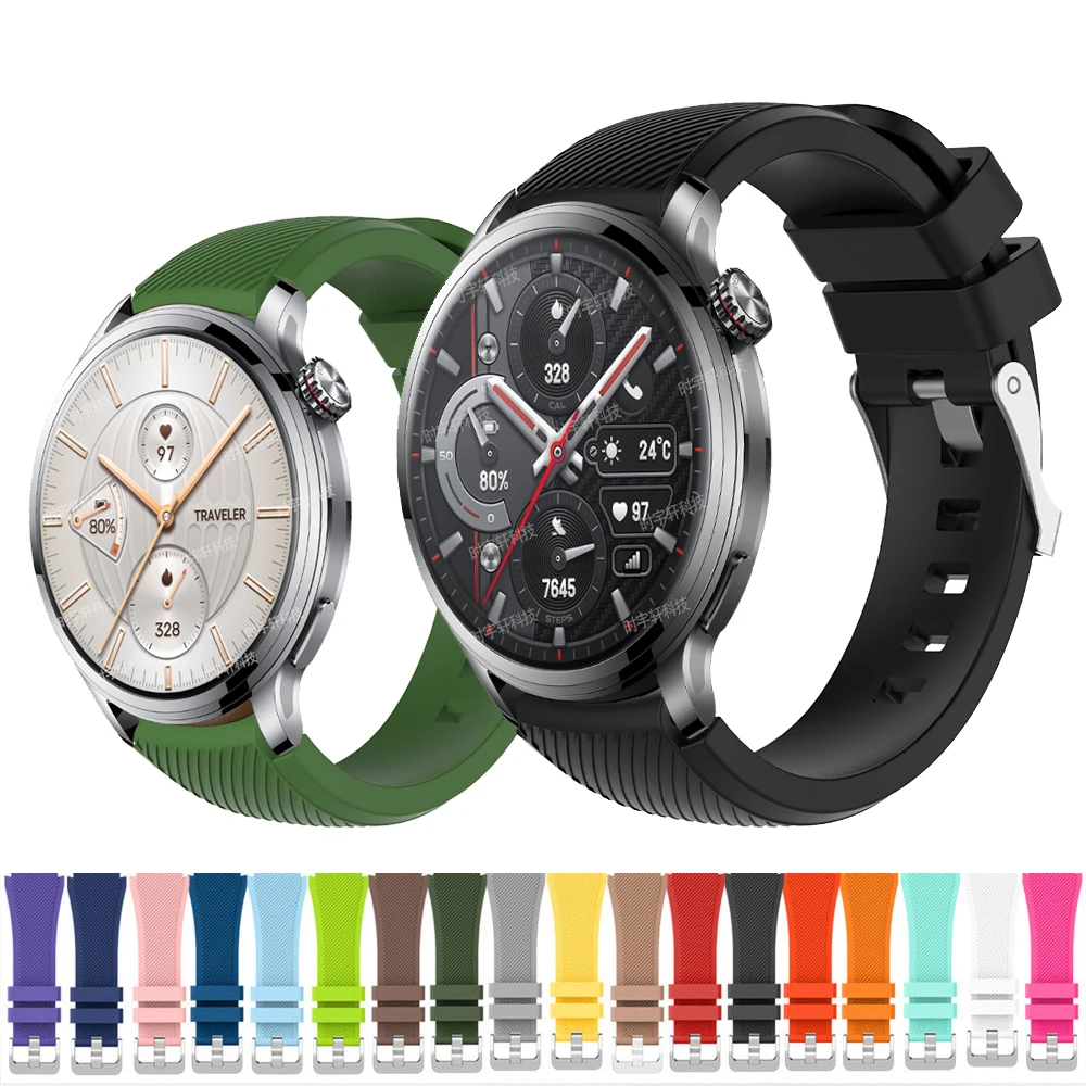 Sport Strap For Honor Watch 5/4 Pro/GS Pro/GS 3 Band 22mm Silicone Bracelet For Honor Magic 2 46mm/Huawei GT 2/GT 3 Correa