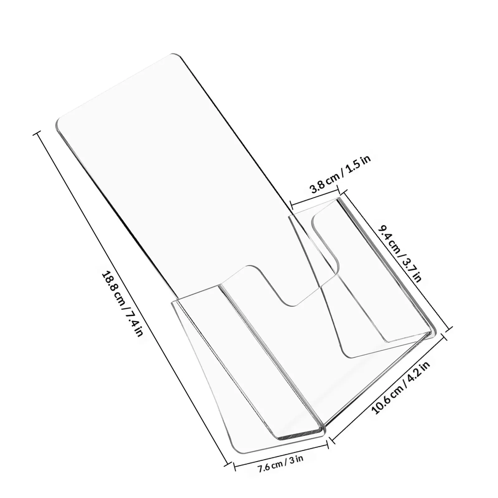 Brochure Display Stand Acrylic Transparent Stable Support File Organizer for Mall Document Holder Advertising Rack
