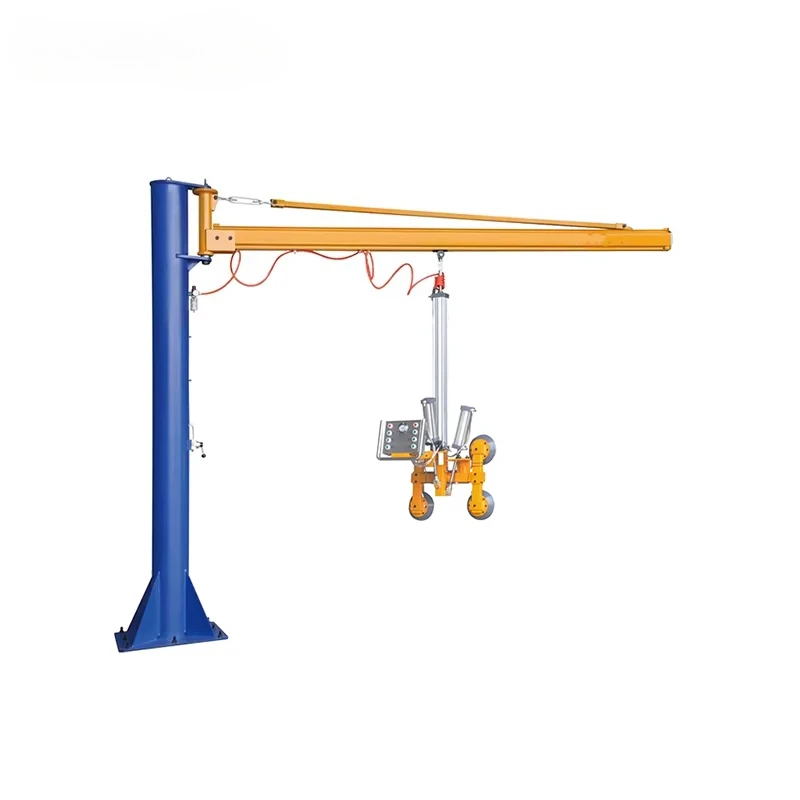 

Bestselling 300KG cantilever crane glass handling equipment, equipped with a vacuum glass lift, customizable.
