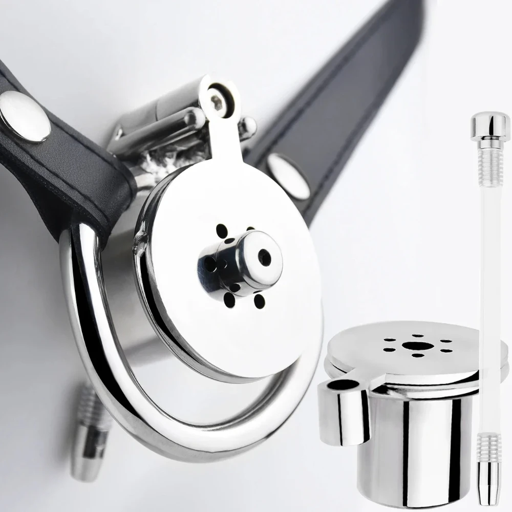 New Sissy Small Negative Chastity Cock Cage Device  with Cylinder Inverted Steel Penis Rings  Flat BDSM Sex Toys for Gay