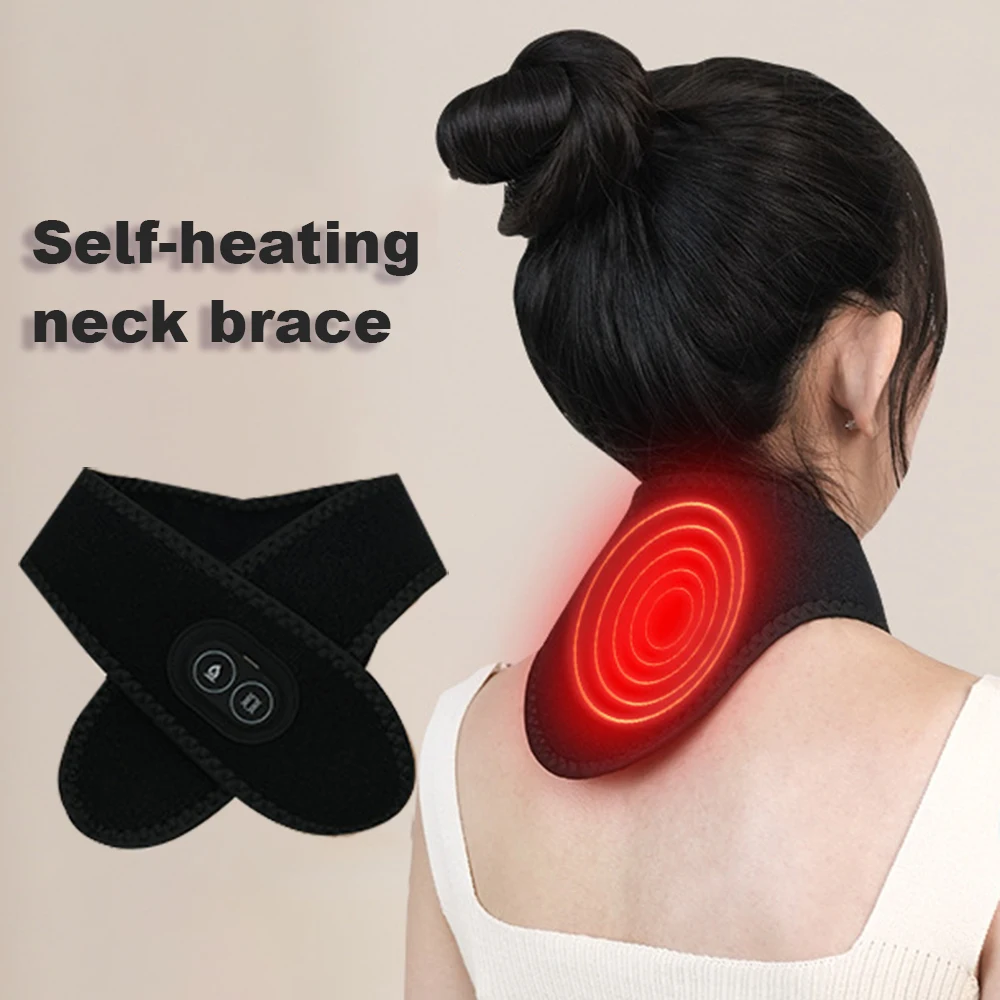 Wormwood Self-Heating Neck Support Belt Warm Neck Support Massager Spontaneous Heating Protector Health Care Rapid Heating