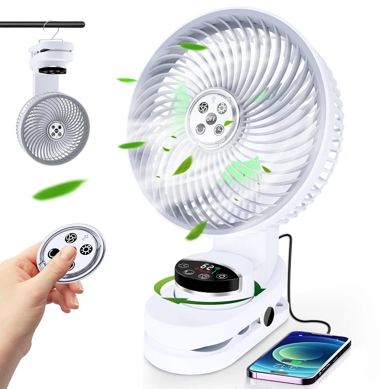 10000mah-wireless-8″-clip-fan-battery-operated-desk-fan-with-remote-auto-oscillation-rechargeable-camping-fan-with-night-light