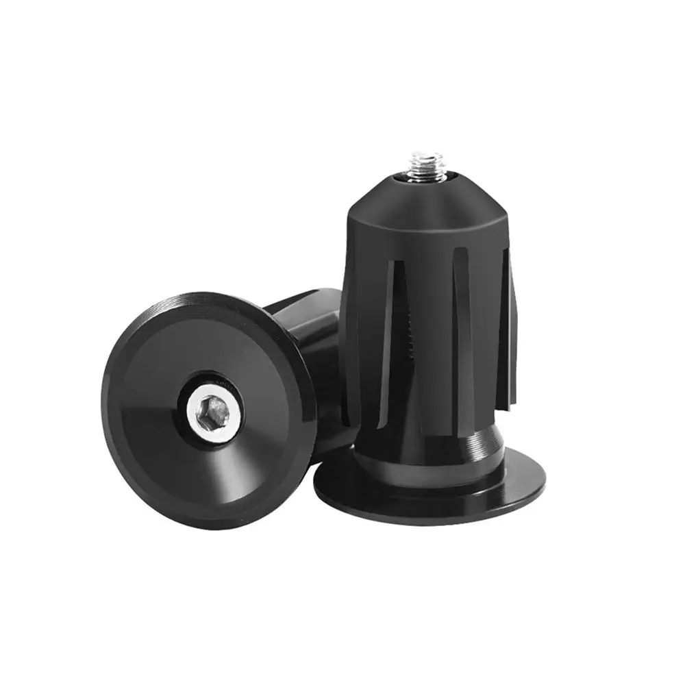 Aluminum Alloy Bike Handlebar Bar End Plugs Road Bicycle Grip Expanding Adjustable Locking Caps For Mountain Bike Electroplating
