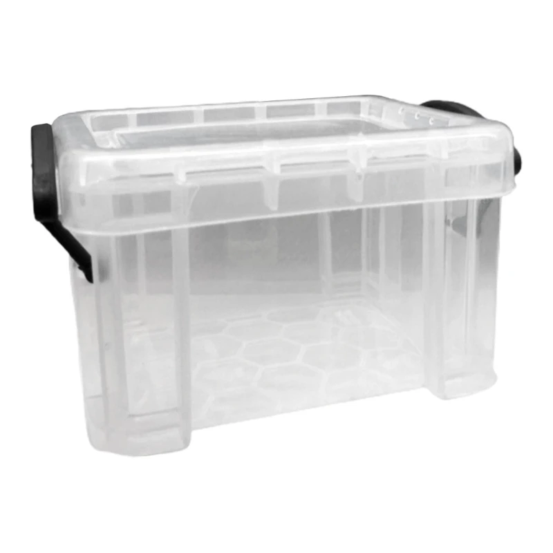 Mini Plastic Box Rectangular Storage Box with Locking Lid Dustproof Jewelry Storage  Container for Small Items