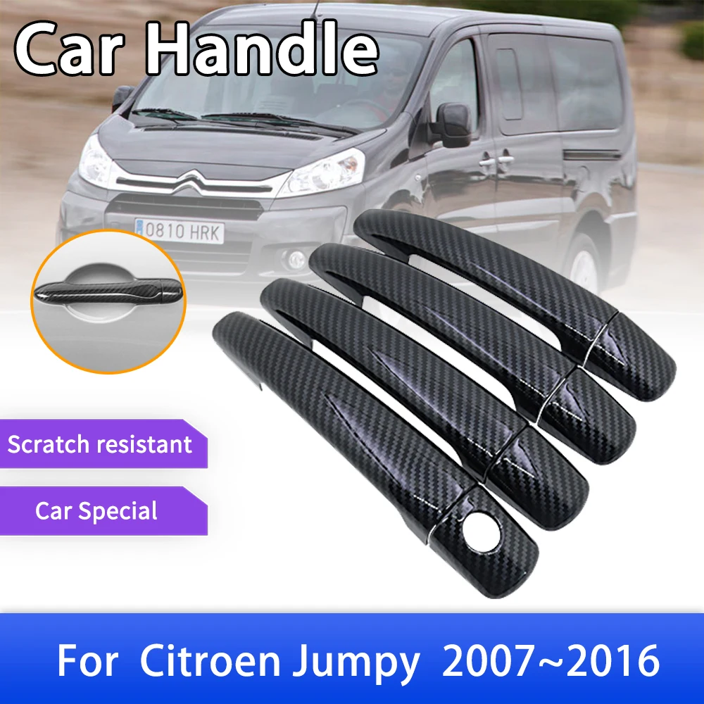 

Carbon Fiber Door Handle Cover for Citroen Jumpy 2 2007 2008 2009 2010 2011 2012 2013 2014 2015 2016 Car Accessories Stickers