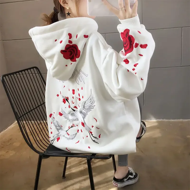 Spring/Autumn Korean Style Hoodies Women New Loose Sweatshirt Women Plus Size Hoodies Dropshipping Designer Sweatshirt