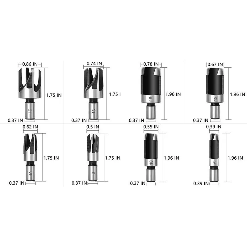 26Pc combination set, pagoda drill, center punch, woodworking three-pointed drill, five-blade chamferor, cork drill, drill tool.