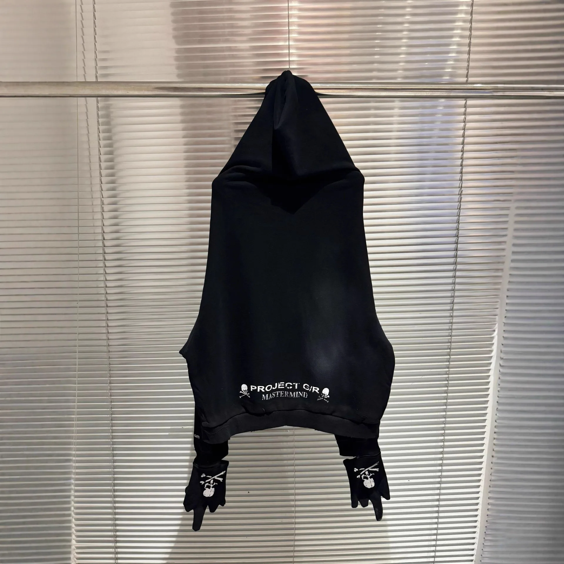 Hip Hop Bird Graphics Print Shoulder Drop Design Schwarz PROJECT G/R Zipper Hoodie Männer Frauen Top Qualität Baumwolle
