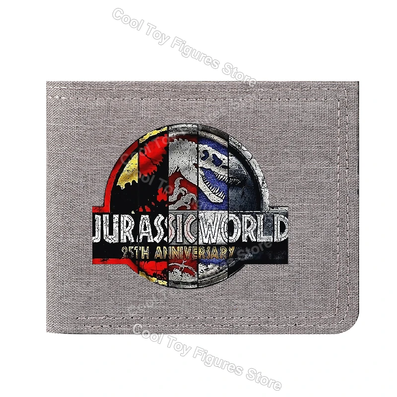 الجوراسي العالم سلسلة قماش المحفظة المحمولة الأفلام الساخنة مطوية محفظة قصيرة الكرتون حقيبة المال حامل بطاقة لطيف هدية عيد ميلاد