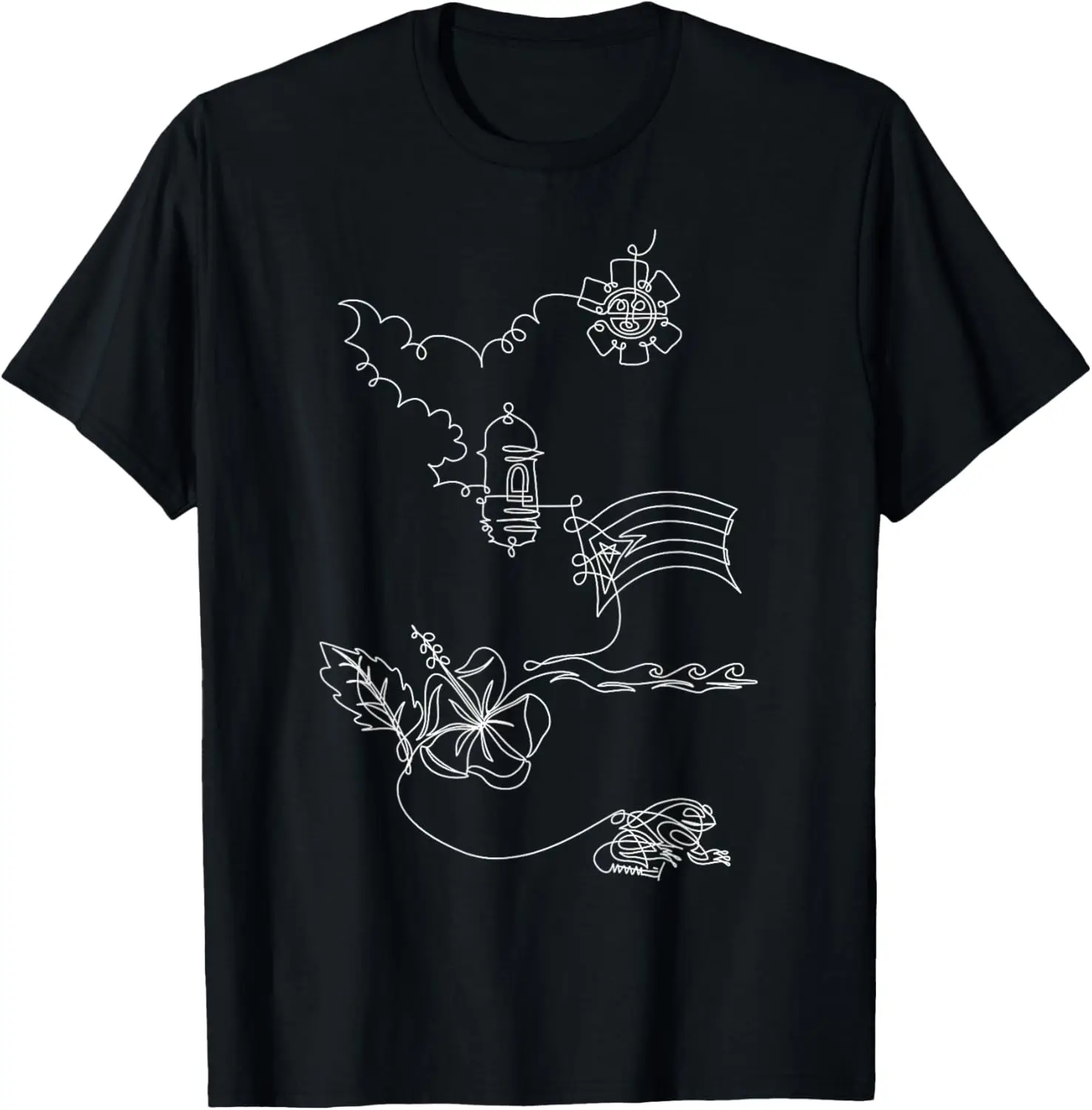 

Футболка Monoline Evening Puerto Rico Boricua с флагом Coqui Garita