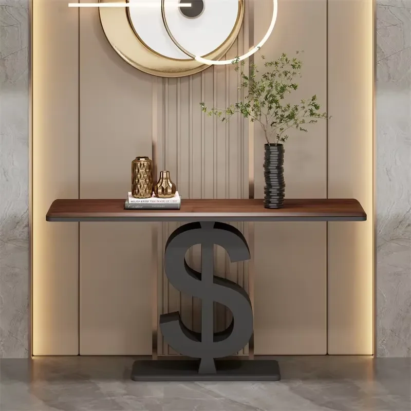Luxury Modern Entrance Table Villa Console Desk Wall Mounted Decorative Cabinet Porch End View Wall Decoration Furniture