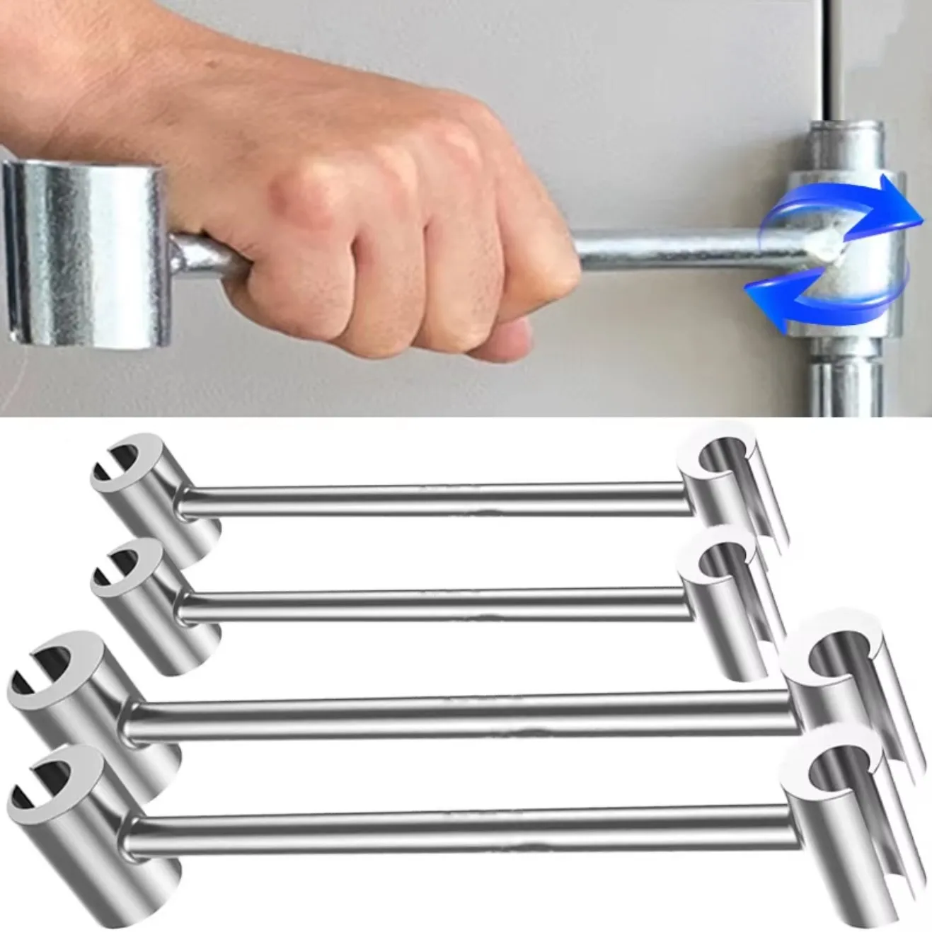 Double headed hinge seam adjustment wrench, door hinge repair wrench household hinge seam repair manual tool labor-saving wrench
