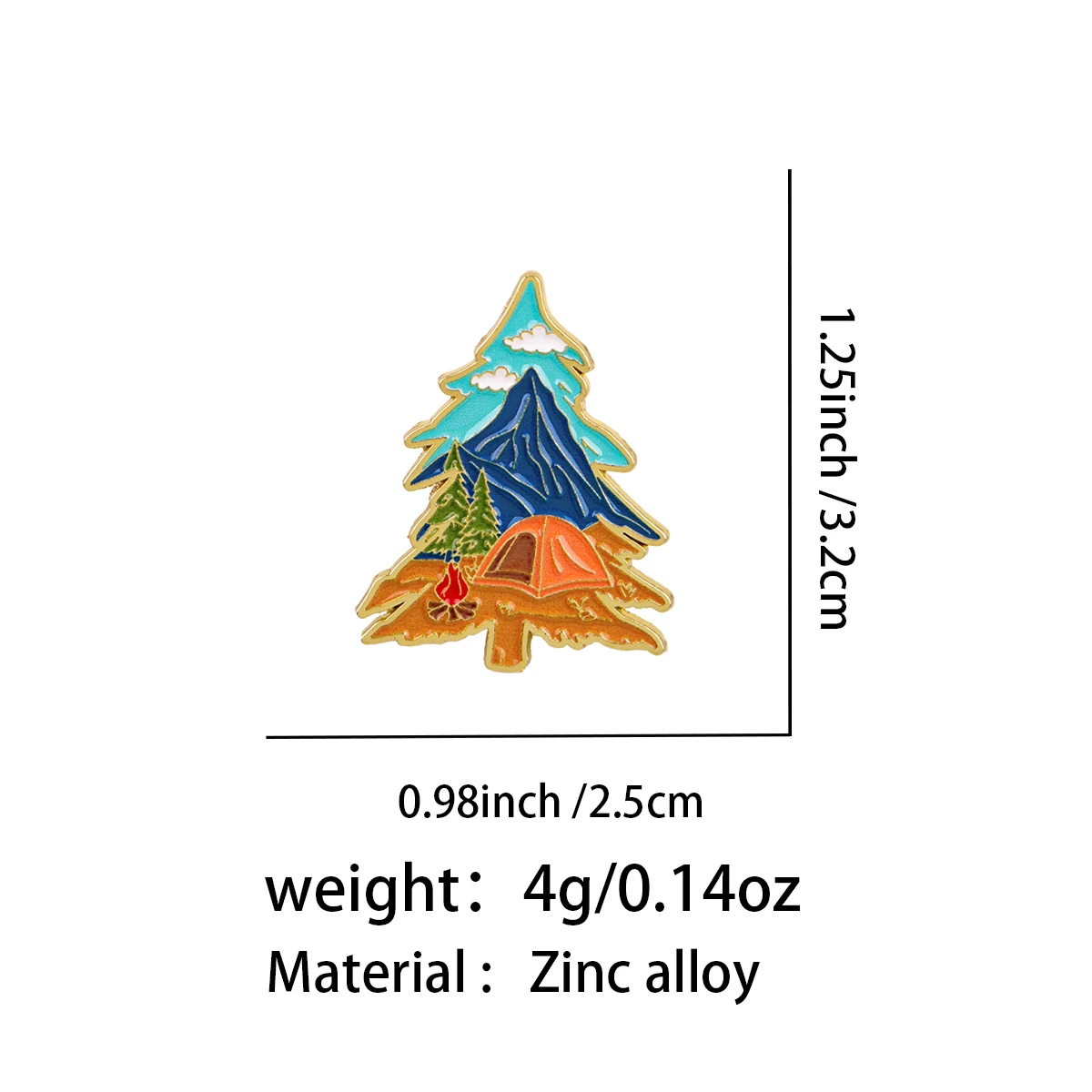Pin de esmalte para camping, b - Outdoor Camping Logo reseña y precio