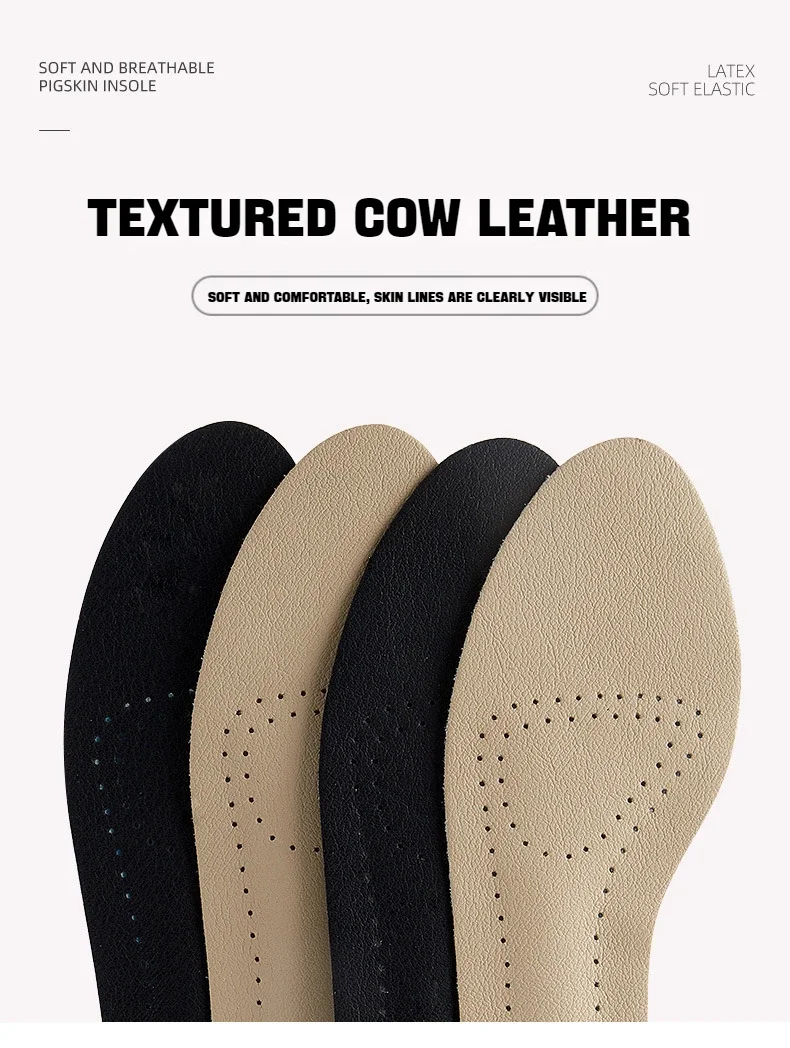 Leder-Einlegesohlen für Damen, weiche, rutschfeste Schuhpolster, bequeme Einlegesohle zur Fußgewölbeunterstützung für Füße, Plantarfasziitis, Linderung von Schuheinlagen – Detail 7