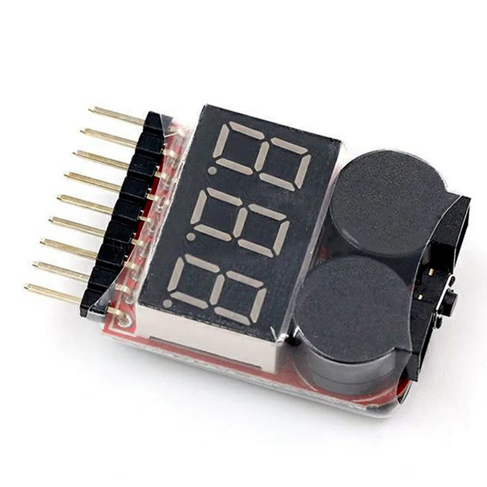 1 8S Battery Voltage Tester with Low Voltage Alarm and Digital Display for Lipo Li ion LiFe Battery Monitoring