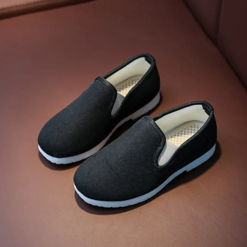 Kids Cloth Shoes for Boys Retro Vintage Chinese Style Traditional Casual Shoes Loafers for Performance Holiday Ethnic Soft Sole