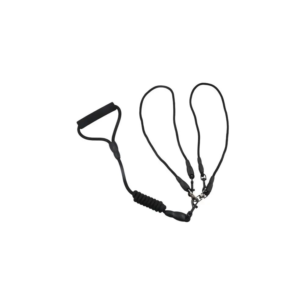 With Foam Handle 2/3/4 Way Pet Leash Adjustable Nylon Two Heads Dogs Leash Detachable Black Dogs Traction Rope Outdoor