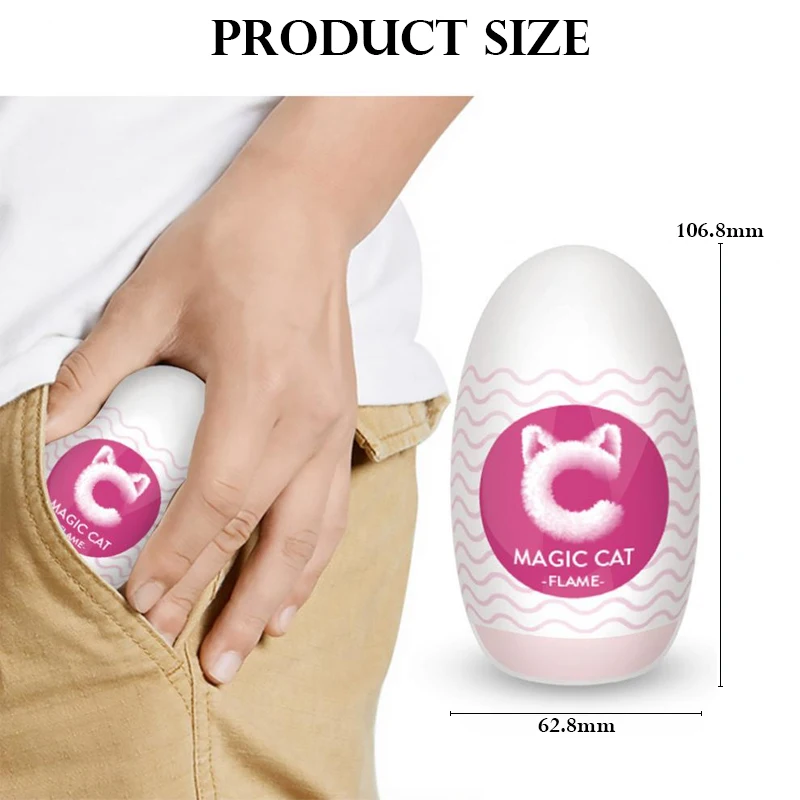 Magic Cat Masturbation Egg Sex Toys for Men 18+ Real Vagina Pussy Adult Goods Supplies Male Penis Glans Training Masturbators